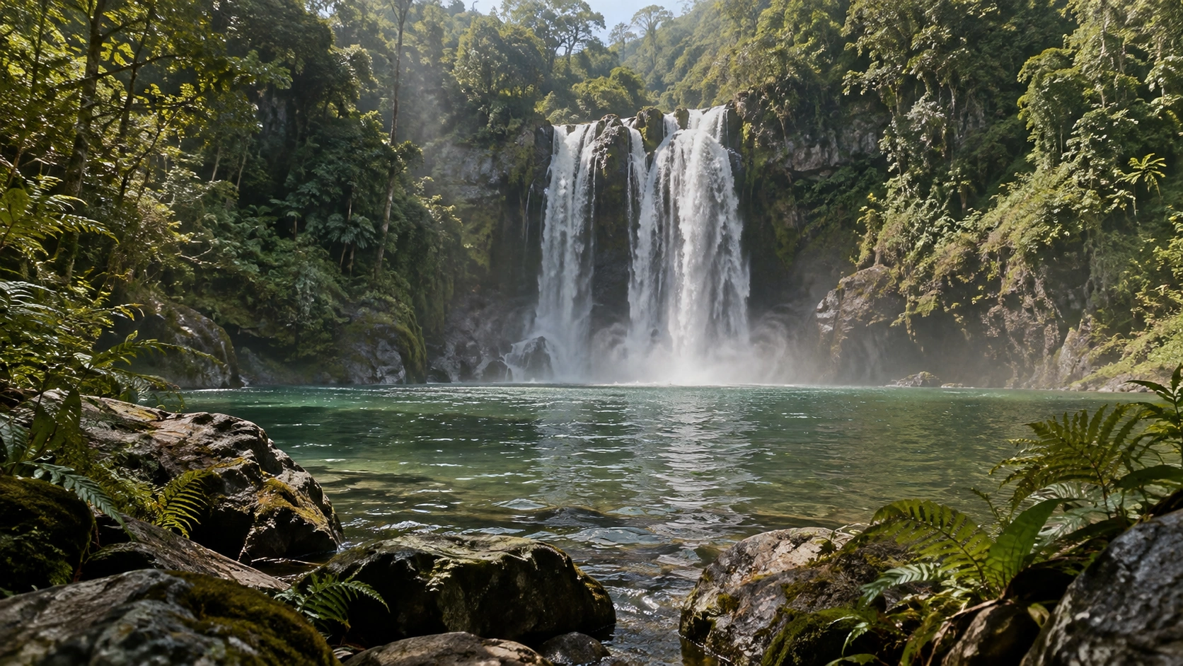 Source image for jungle waterfall camera move